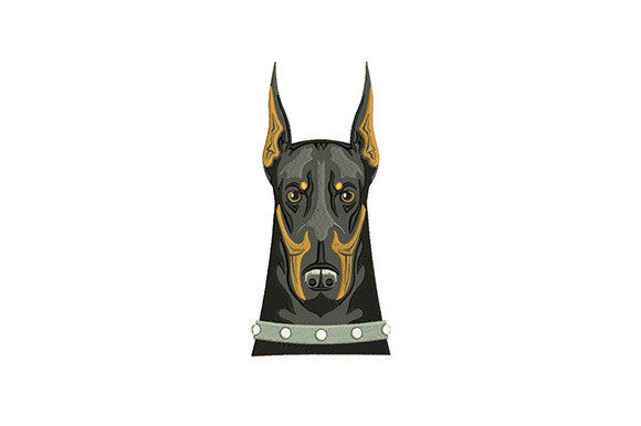 Doberman Head: A Fierce Design for Personalized Gifts