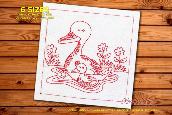 Ducky Mother: A Sweet Redwork Review for Mom Gifts