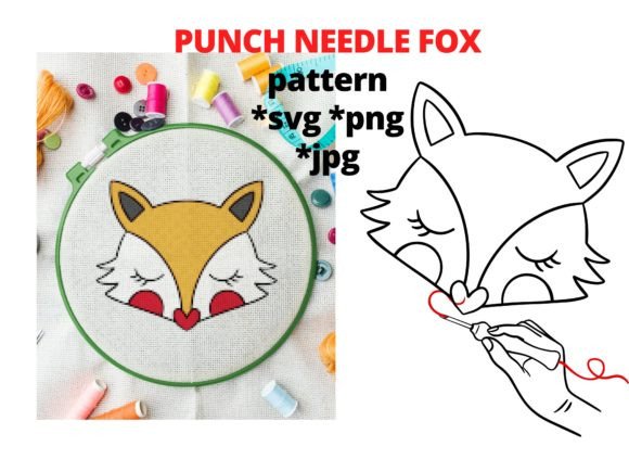 Punch Needle Embroidery - Fox Review for Craft Fairs