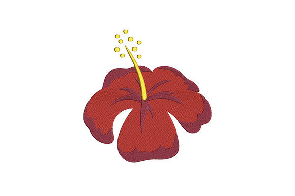 Red Hibiscus Flower Embroidery Review