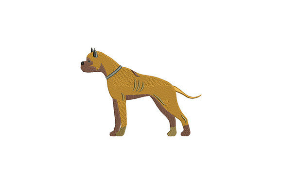 Staffy Terrier: The Perfect Holiday Embroidery Design