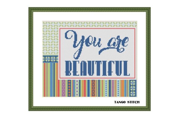 You Are Beautiful Card Cross Stitch Review